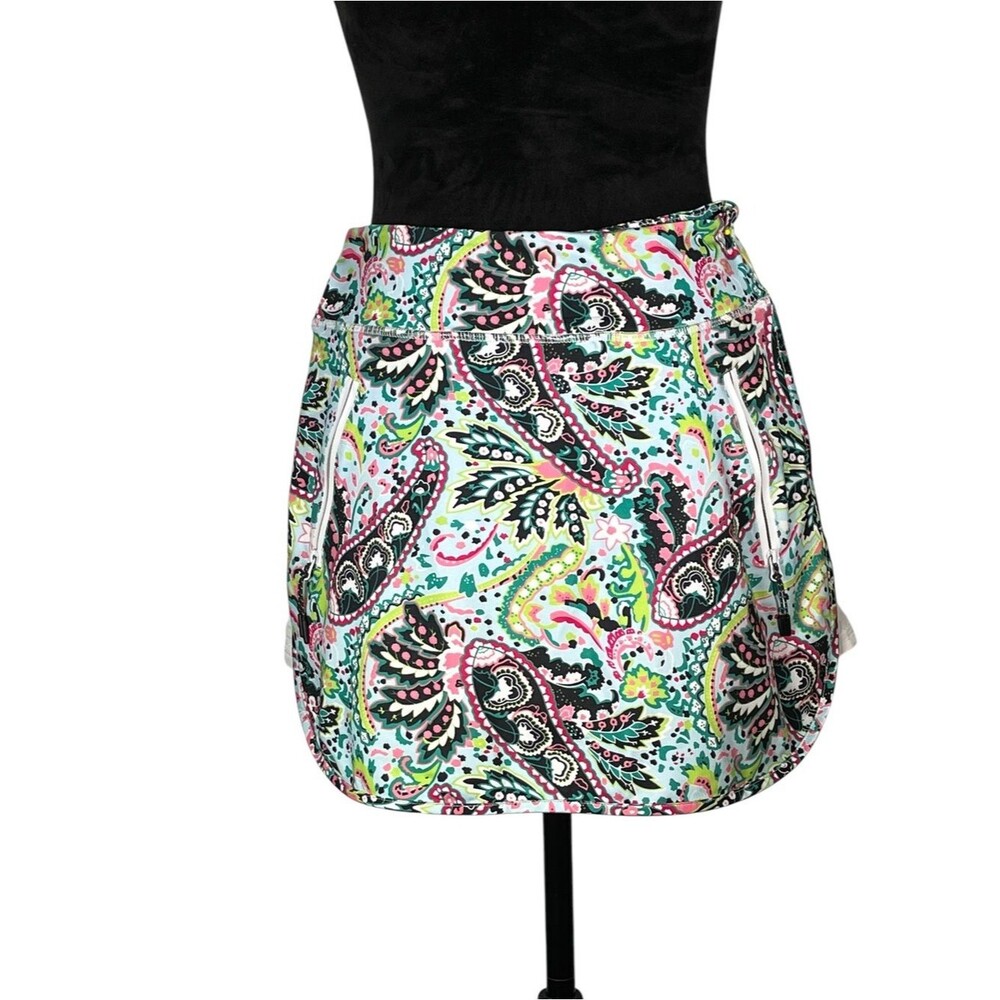 Jack Smith Skort Skirt Paisley Multicolor Built In Shorts Tennis Golf Size Small